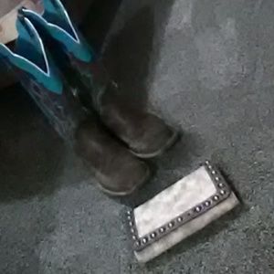 Ariat cowgirl boots and wallet